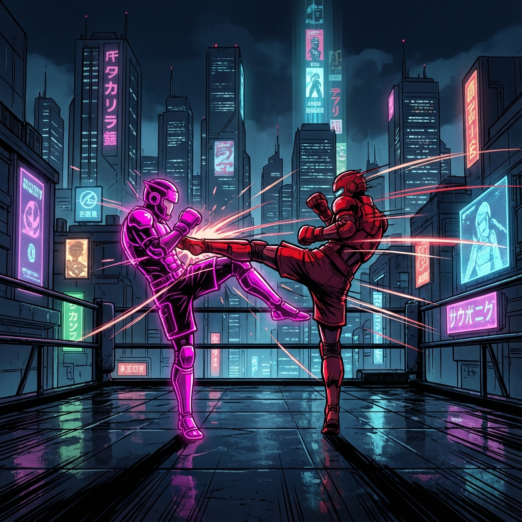 Kickboxing Anime Background